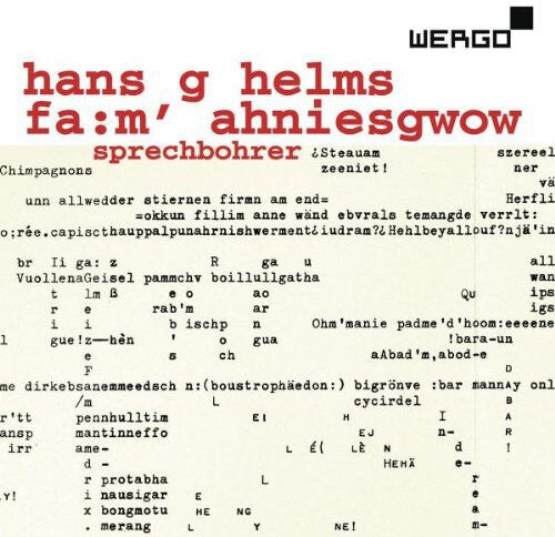CD диск Helms / Sprechbohrer: Fa: M' Ahniesgwow
CD диск Helms / Sprechbohrer: Fa: M' Ahniesgwow