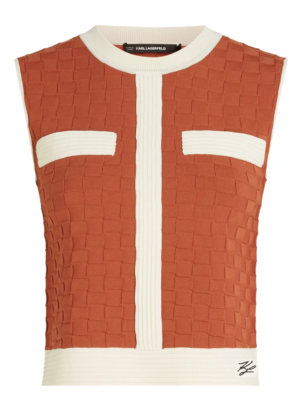 Топ без рукавов с контрастным кантом KARL LAGERFELD, оранжевый
Топ без рукавов с контрастным кантом KARL LAGERFELD, оранжевый