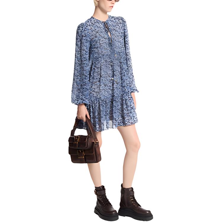 Платье с цветочным принтом из жоржета с галстуком на шее MICHAEL KORS, темно-синий
Платье с цветочным принтом из жоржета с галстуком на шее MICHAEL KORS, темно-синий