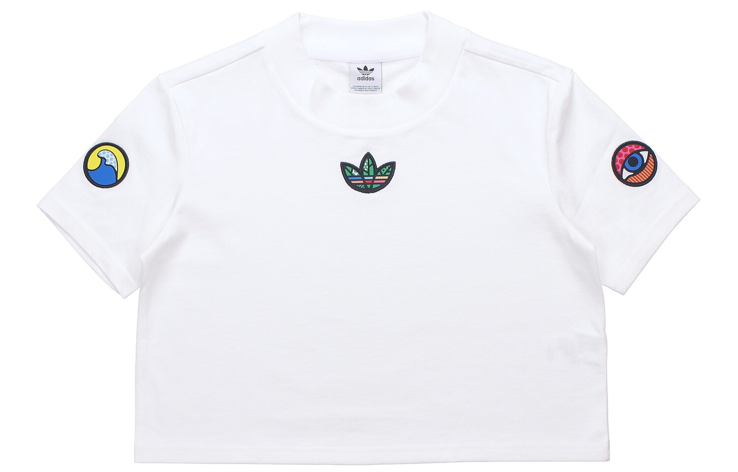 Укороченный топ женский белый Adidas Originals 
Укороченный топ женский белый Adidas Originals