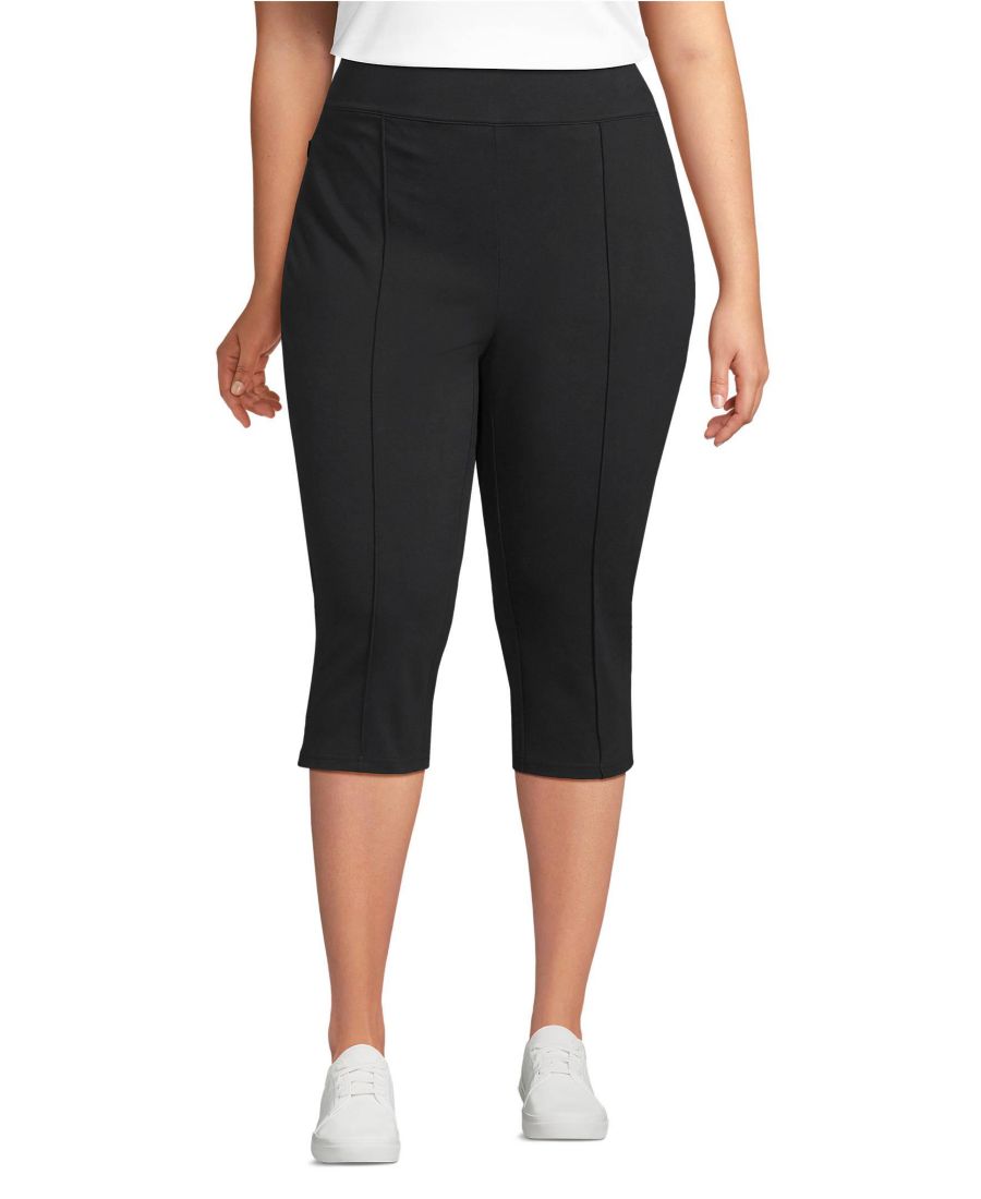 Женские брюки-капри Starfish большого размера с высокой посадкой и складками Lands' End, Black
Женские брюки-капри Starfish большого размера с высокой посадкой и складками Lands' End, Black