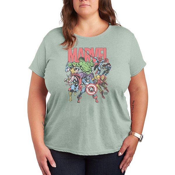 Футболка Plus size с комиксным принтом в винтажном стиле Marvel, Heather Sea Foam
Футболка Plus size с комиксным принтом в винтажном стиле Marvel, Heather Sea Foam