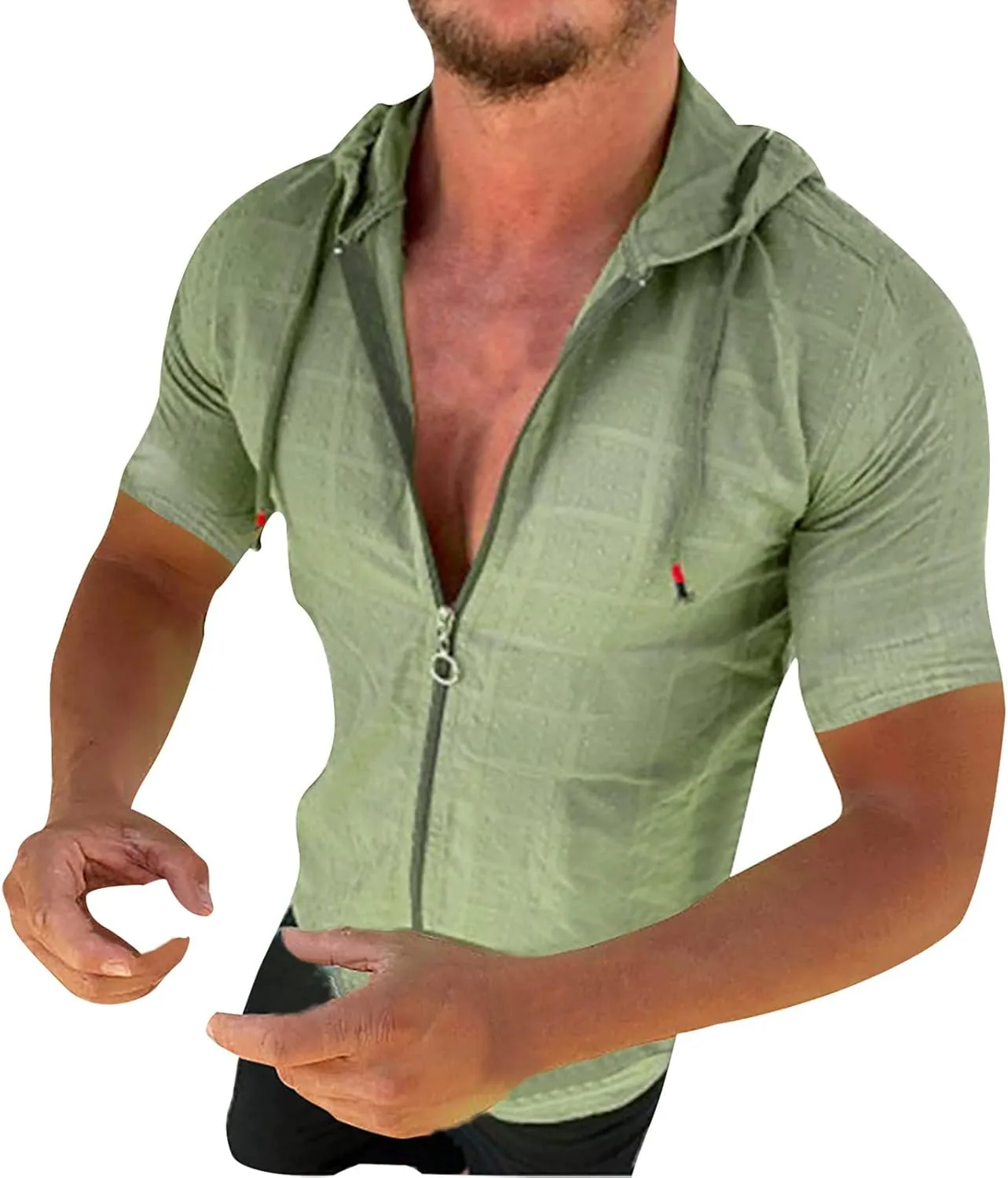 Мужская худи Slim Fit с коротким рукавом и полной молнией
Мужская худи Slim Fit с коротким рукавом и полной молнией