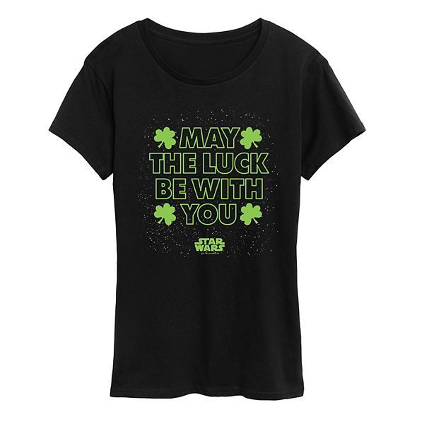 Женская футболка с принтом "May the luck be with you" Star Wars
Женская футболка с принтом "May the luck be with you" Star Wars