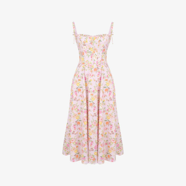 Платье миди House Of Cb Clarabelle с корсетом из эластичной ткани с цветочным принтом, розовый
Платье миди House Of Cb Clarabelle с корсетом из эластичной ткани с цветочным принтом, розовый