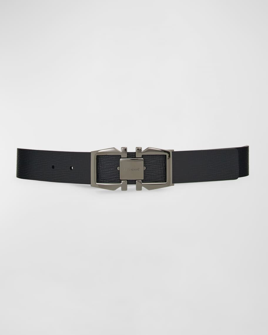 Мужской кожаный ремень с пряжкой Gancini Ferragamo
Мужской кожаный ремень с пряжкой Gancini Ferragamo