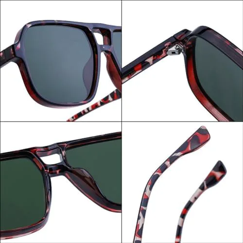 Ретро-солнцезащитные очки с двойной перемычкой, квадратной формы, градиентные, UV400, модные, с заклепками, мужские солнцезащитные очки MTZJH, Red Dark Green
Ретро-солнцезащитные очки с двойной перемычкой, квадратной формы, градиентные, UV400, модные, с заклепками, мужские солнцезащитные очки MTZJH, Red Dark Green