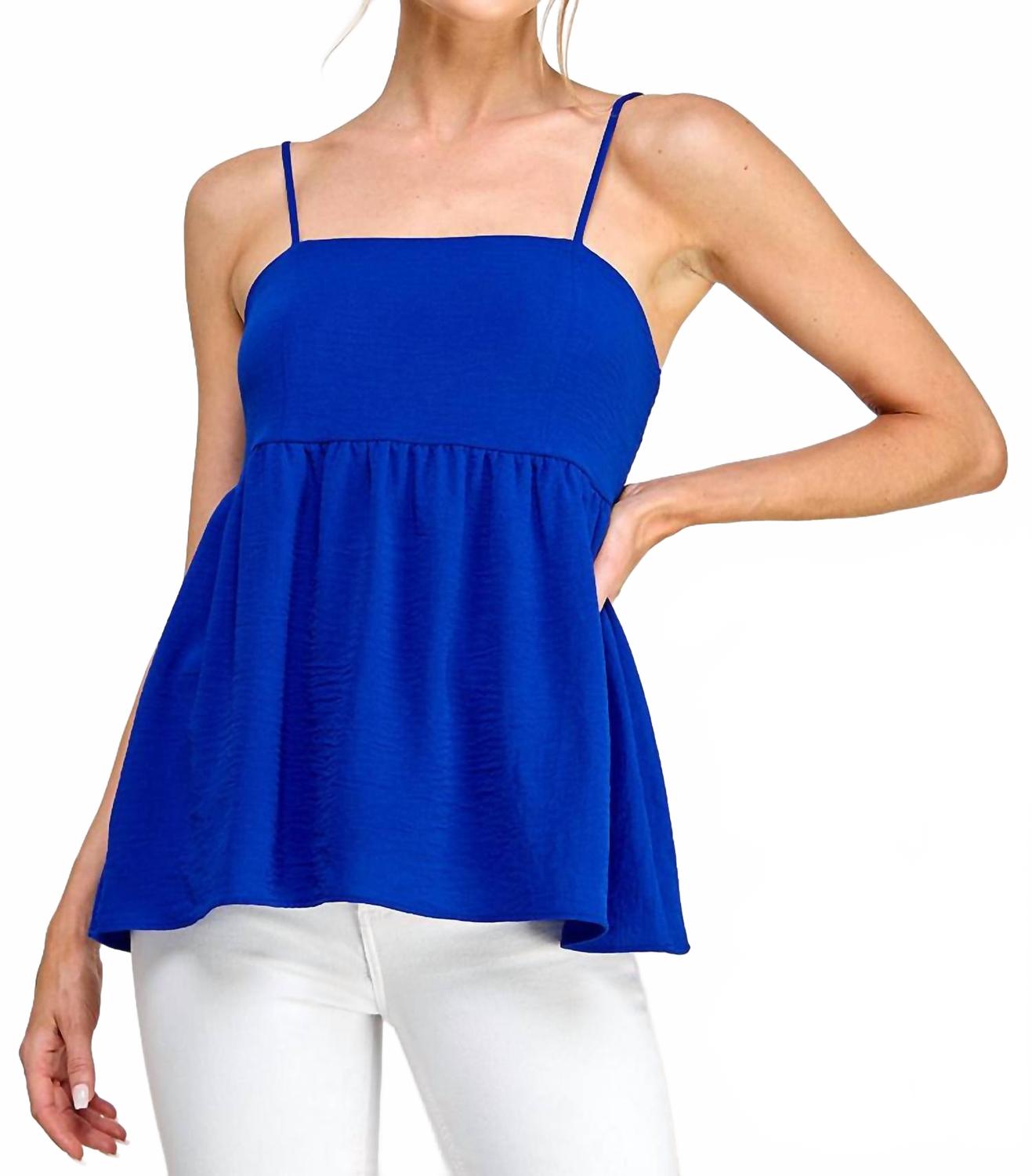 Эсмеральда Бэби Долл Топ в королевском синем CARMELA
Эсмеральда Бэби Долл Топ в королевском синем CARMELA