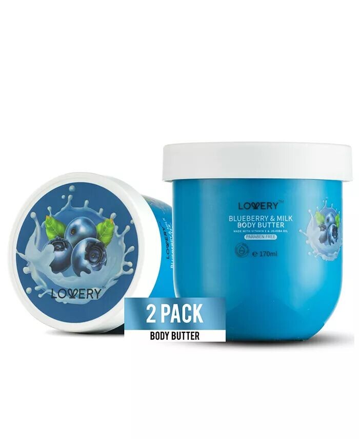 Взбитое масло для тела с черничным молоком, набор из 2 упаковок для ухода за телом Lovery
Взбитое масло для тела с черничным молоком, набор из 2 упаковок для ухода за телом Lovery