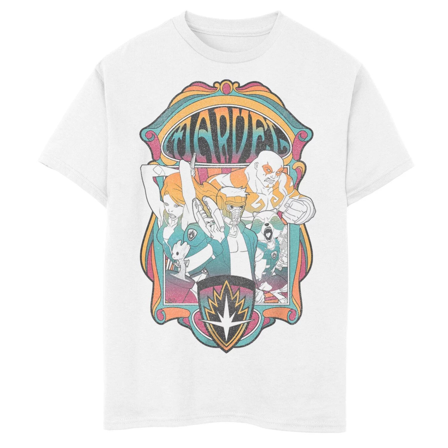 Футболка с рисунком «Стражи Галактики» в стиле ретро для мальчиков 8–20 лет Licensed Character
Футболка с рисунком «Стражи Галактики» в стиле ретро для мальчиков 8–20 лет Licensed Character