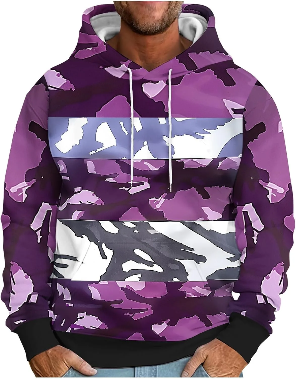 Худи для мужчин Camo с длинным рукавом, полосатый оверсайз с капюшоном на шнурке и карманом-кенгуру OTSANT
Худи для мужчин Camo с длинным рукавом, полосатый оверсайз с капюшоном на шнурке и карманом-кенгуру OTSANT