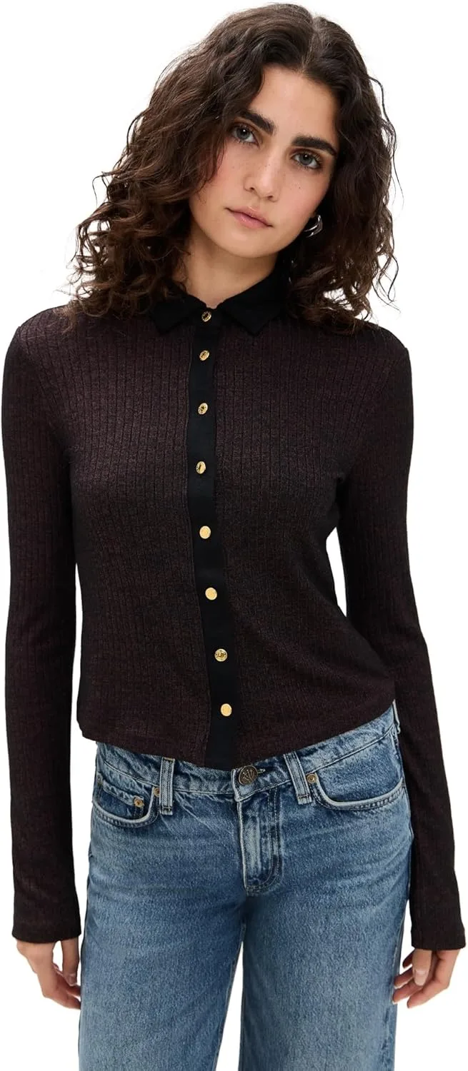 rag & bone Женская Контрастная Вязаная Поло с Длинным Рукавом
rag & bone Женская Контрастная Вязаная Поло с Длинным Рукавом