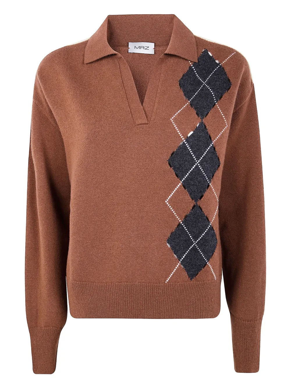Шерстяной свитер с воротником-поло MRZ, коричневый
Шерстяной свитер с воротником-поло MRZ, коричневый