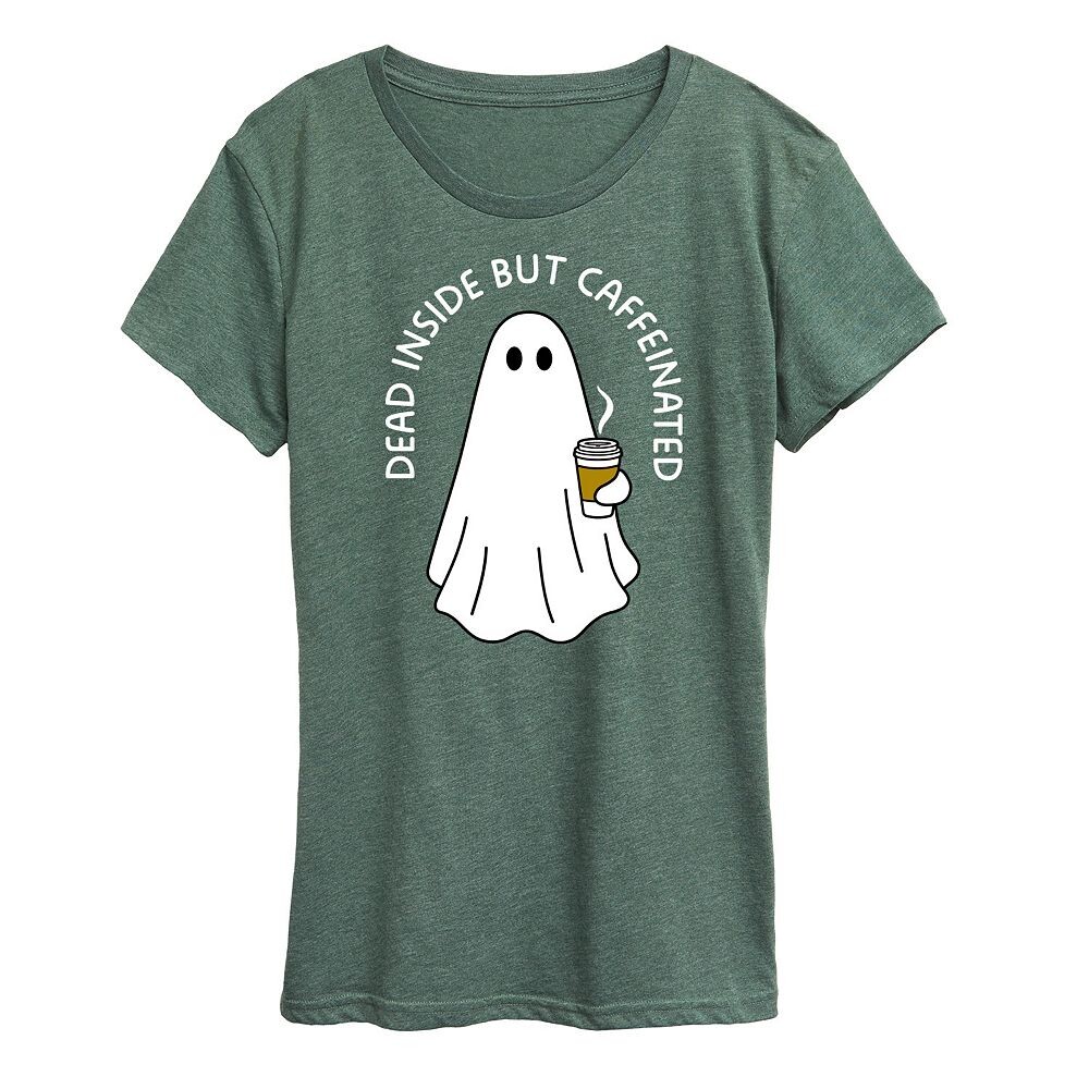 Женская футболка с рисунком Dead Inside Caffeined Ghost, цвет Heather Green
Женская футболка с рисунком Dead Inside Caffeined Ghost, цвет Heather Green
