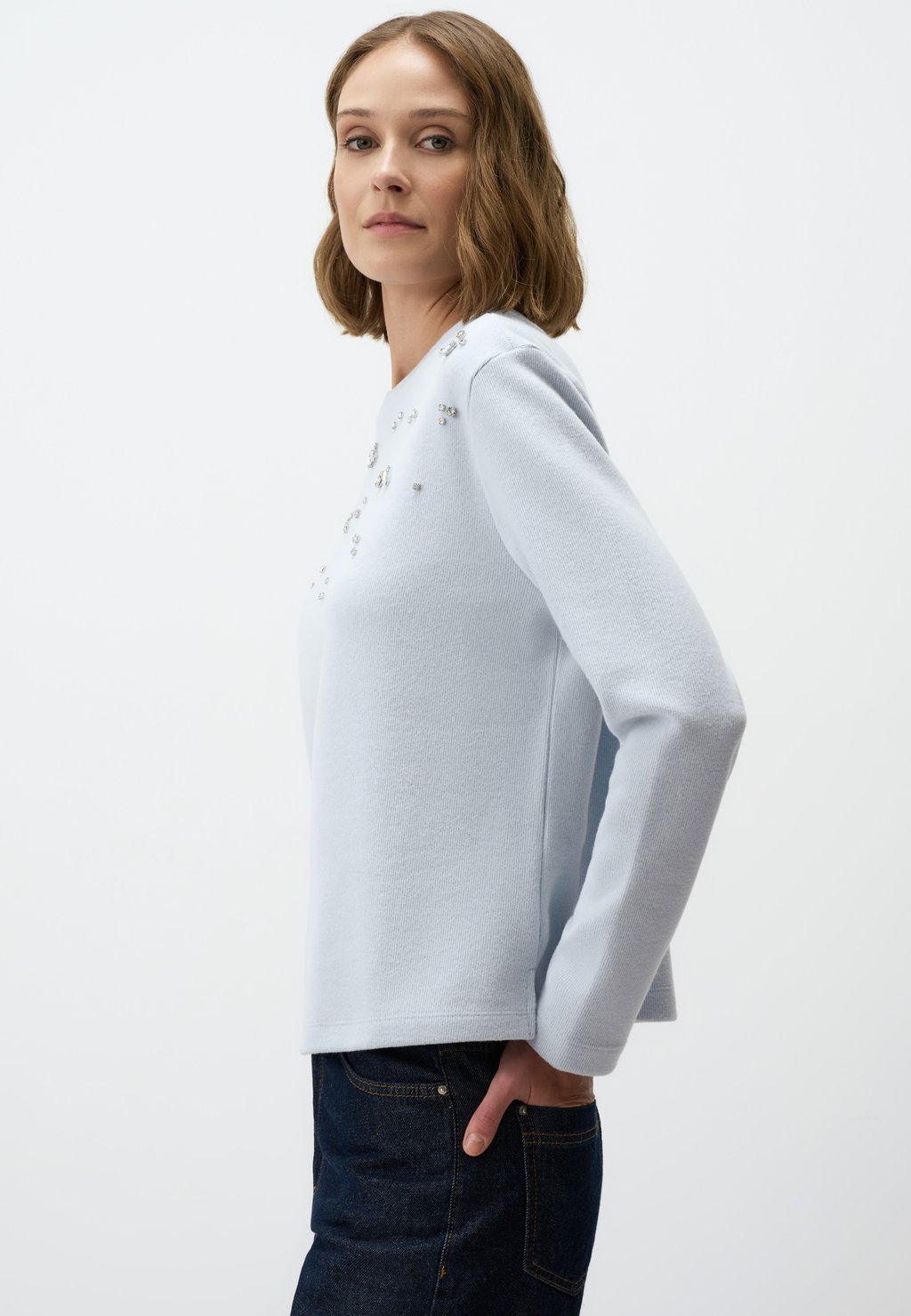 Джемпер CREW-NECK WITH SHINY STONE DETAIL Jimmy Key, светло-голубой
Джемпер CREW-NECK WITH SHINY STONE DETAIL Jimmy Key, светло-голубой