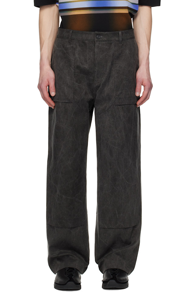 Рабочие брюки из постиранного хлопка Juun.J, серый
Рабочие брюки из постиранного хлопка Juun.J, серый