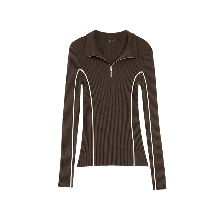 ELLE Трикотаж Women's Dark Brown Stand Collar Moderate Others
ELLE Трикотаж Women's Dark Brown Stand Collar Moderate Others