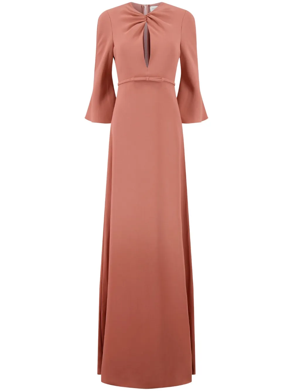 Креповое платье с расклешенными рукавами Giambattista Valli, оранжевый 
Креповое платье с расклешенными рукавами Giambattista Valli, оранжевый