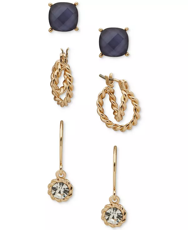 Комплект из 3 серег-троек с камнями и веревкой Anne Klein, multi
Комплект из 3 серег-троек с камнями и веревкой Anne Klein, multi