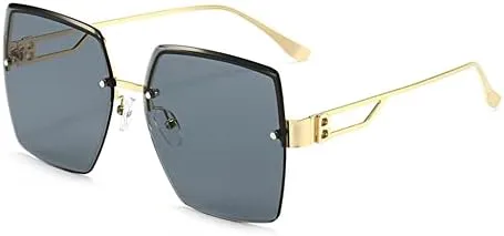 Солнцезащитные очки с градиентным винтажным рисунком для женщин, без оправы, большого размера, металлические женские солнцезащитные очки MTZJH, Gold Black
Солнцезащитные очки с градиентным винтажным рисунком для женщин, без оправы, большого размера, металлические женские солнцезащитные очки MTZJH, Gold Black