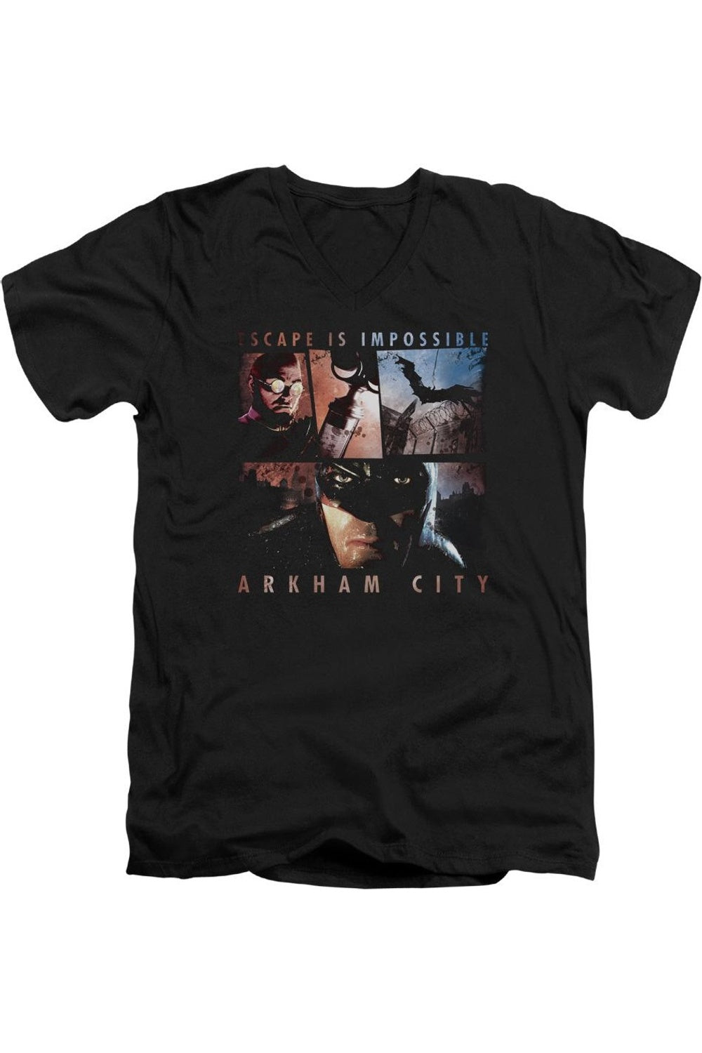 Футболка / футболка с коротким рукавом и V-образным вырезом для взрослых Batman Arkham City Escape Is Impossible Gildan, черный
Футболка / футболка с коротким рукавом и V-образным вырезом для взрослых Batman Arkham City Escape Is Impossible Gildan, черный