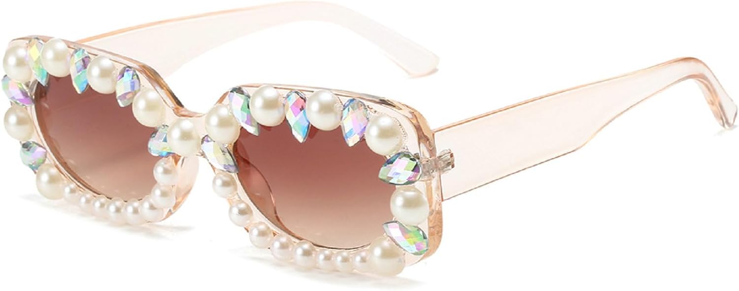 Ретро-солнцезащитные очки с кристаллами и жемчугом для женщин, модные прямоугольные солнцезащитные очки со стразами, квадратные солнцезащитные очки с бриллиантами для вечеринки mincl, Brown
Ретро-солнцезащитные очки с кристаллами и жемчугом для женщин, модные прямоугольные солнцезащитные очки со стразами, квадратные солнцезащитные очки с бриллиантами для вечеринки mincl, Brown