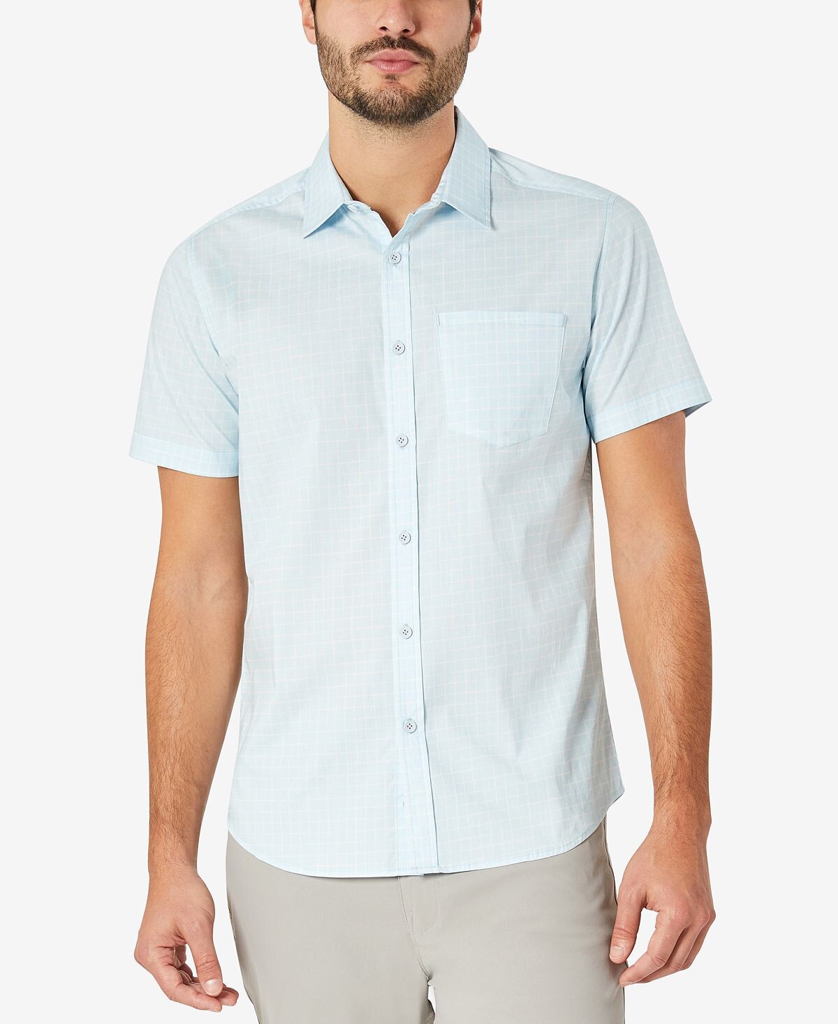 Мужская рубашка с накладным карманом и коротким рукавом на пуговицах спереди Kenneth Cole
Мужская рубашка с накладным карманом и коротким рукавом на пуговицах спереди Kenneth Cole