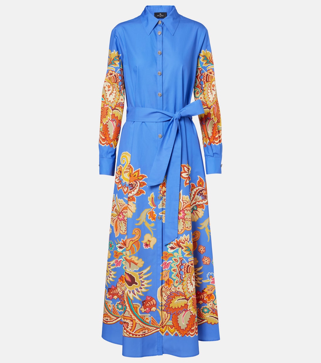 Платье макси из хлопка с узором пейсли и поясом Etro, Stampa F.Do Azzurro
Платье макси из хлопка с узором пейсли и поясом Etro, Stampa F.Do Azzurro