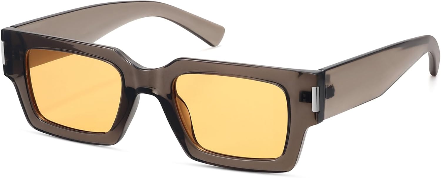 Ретро-солнцезащитные очки квадратной формы для женщин и мужчин, модные в стиле 90-х, массивные прямоугольные солнцезащитные очки черного цвета с защитой UV400 FZN804 Fozono, Brown / Yellow
Ретро-солнцезащитные очки квадратной формы для женщин и мужчин, модные в стиле 90-х, массивные прямоугольные солнцезащитные очки черного цвета с защитой UV400 FZN804 Fozono, Brown / Yellow