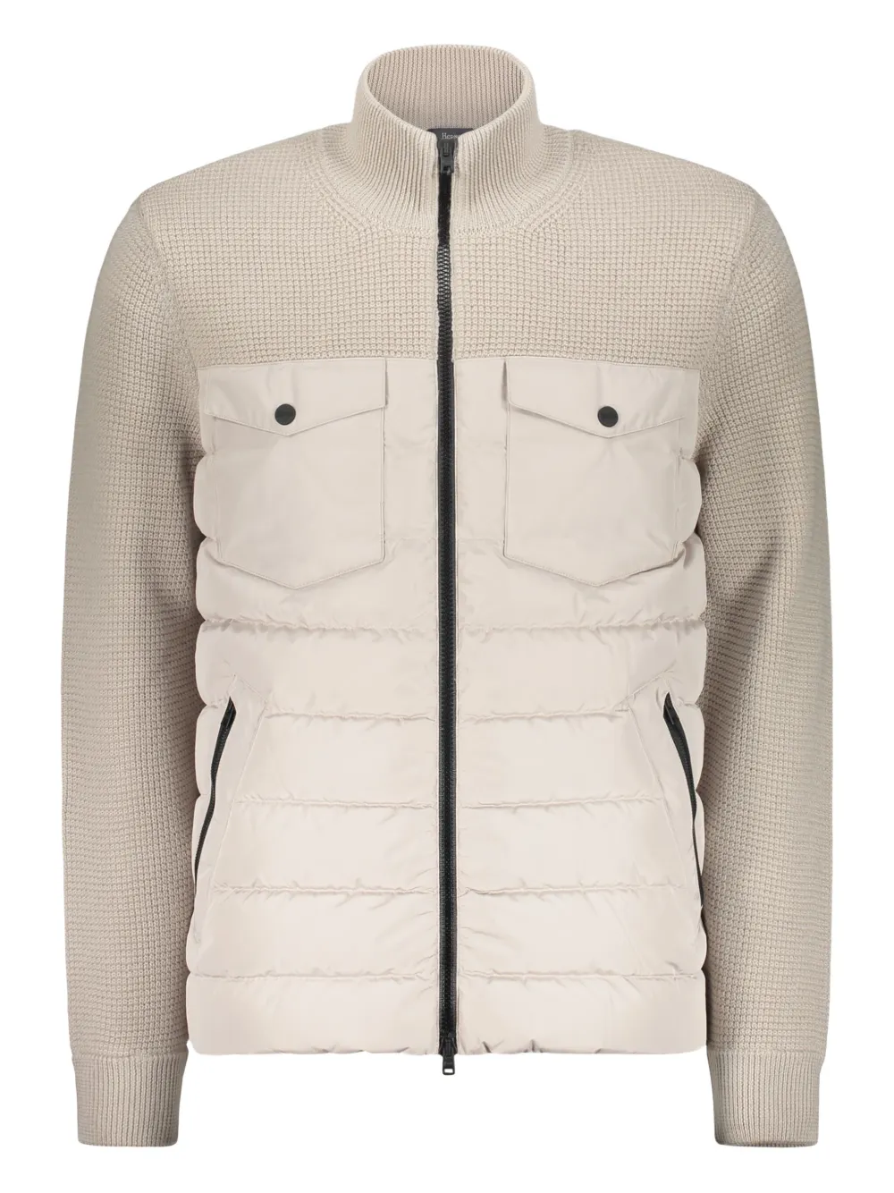 Вязаная куртка с стегаными вставками Herno, нейтральный
Вязаная куртка с стегаными вставками Herno, нейтральный