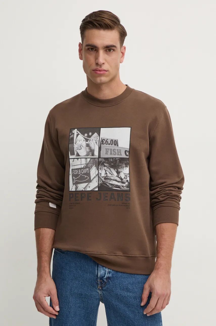 Хлопковая толстовка Pepe Jeans AWEST CREW, коричневый
Хлопковая толстовка Pepe Jeans AWEST CREW, коричневый