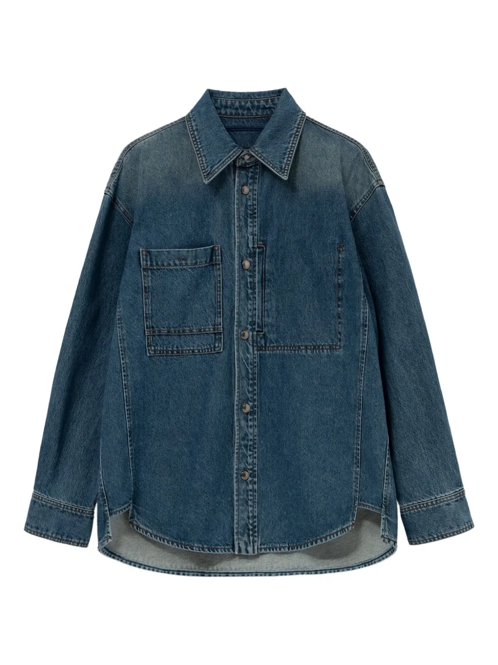 Джинсовая рубашка с цветочным принтом Wooyoungmi, синий
Джинсовая рубашка с цветочным принтом Wooyoungmi, синий