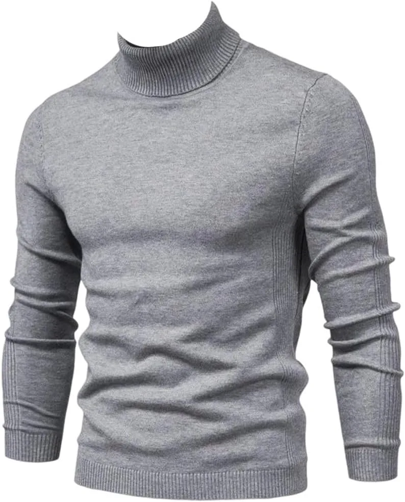 Мужской зимний толстый свитер с высоким воротником Slim Fit
Мужской зимний толстый свитер с высоким воротником Slim Fit