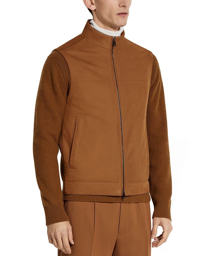 Кожаный жилет Zegna, коричневый/бежевый
Кожаный жилет Zegna, коричневый/бежевый