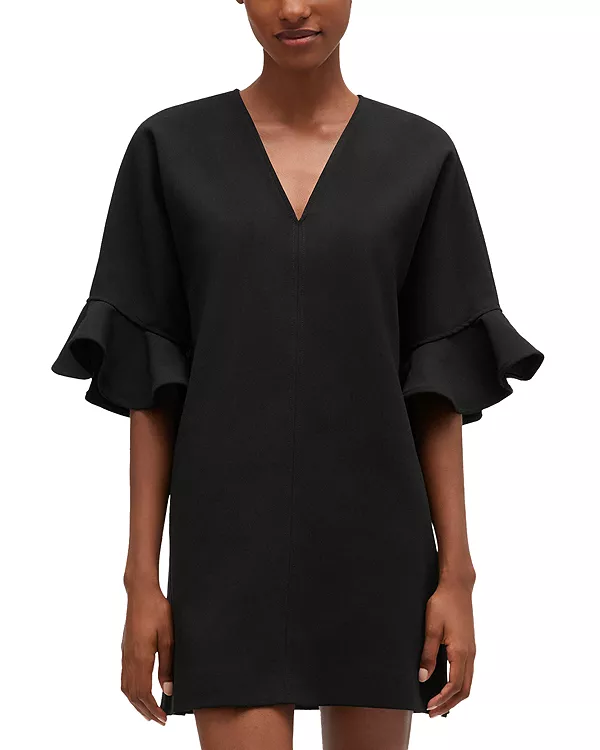 Мини-Платье с оборками Ganni, черный
Мини-Платье с оборками Ganni, черный