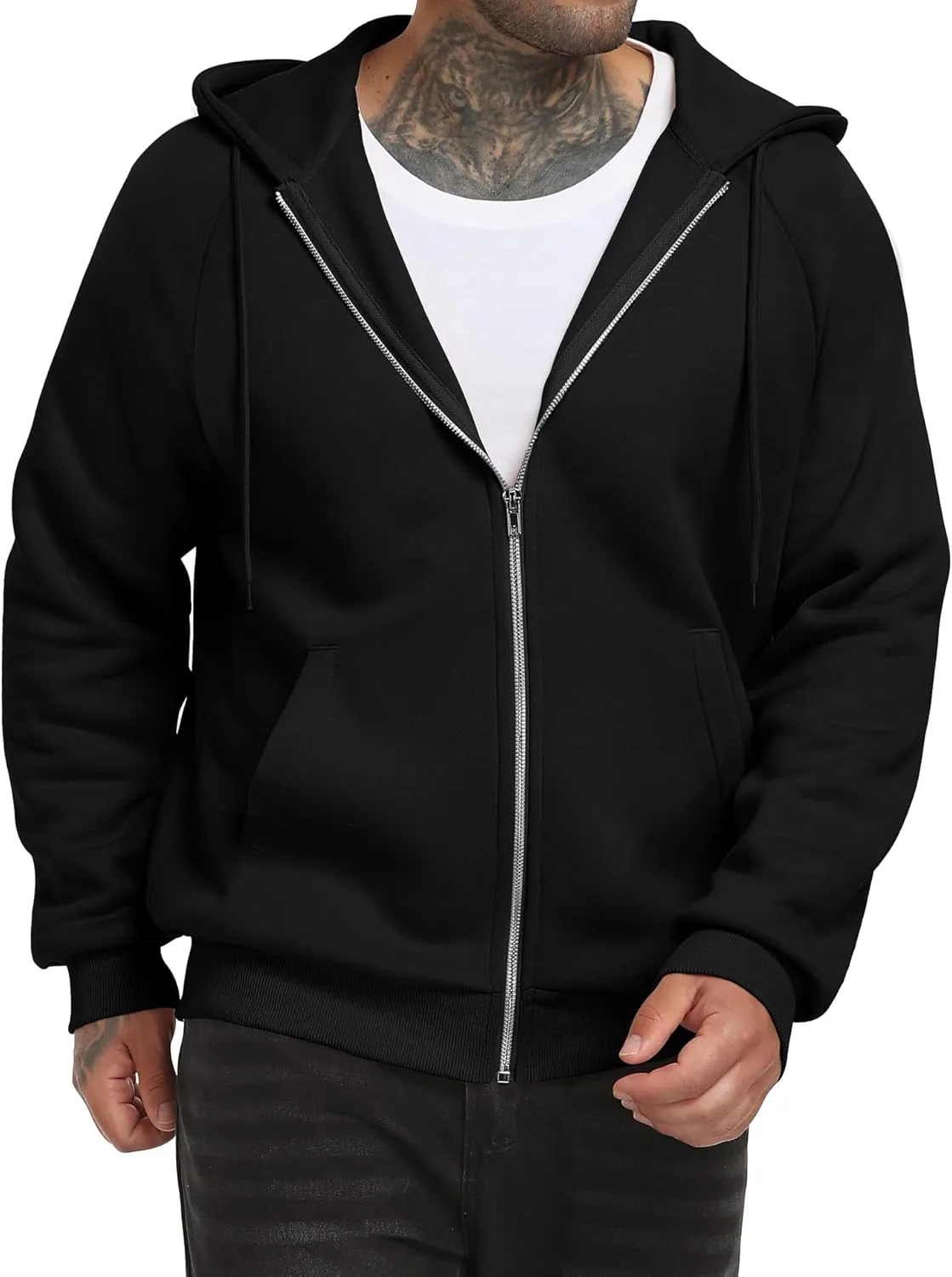 Мужская флисовая толстовка с капюшоном на молнии, с карманами TUREFACE
Мужская флисовая толстовка с капюшоном на молнии, с карманами TUREFACE