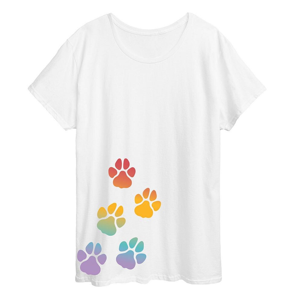 Футболка с графическим рисунком Plus Rainbow Paw Prints Licensed Character, белый
Футболка с графическим рисунком Plus Rainbow Paw Prints Licensed Character, белый