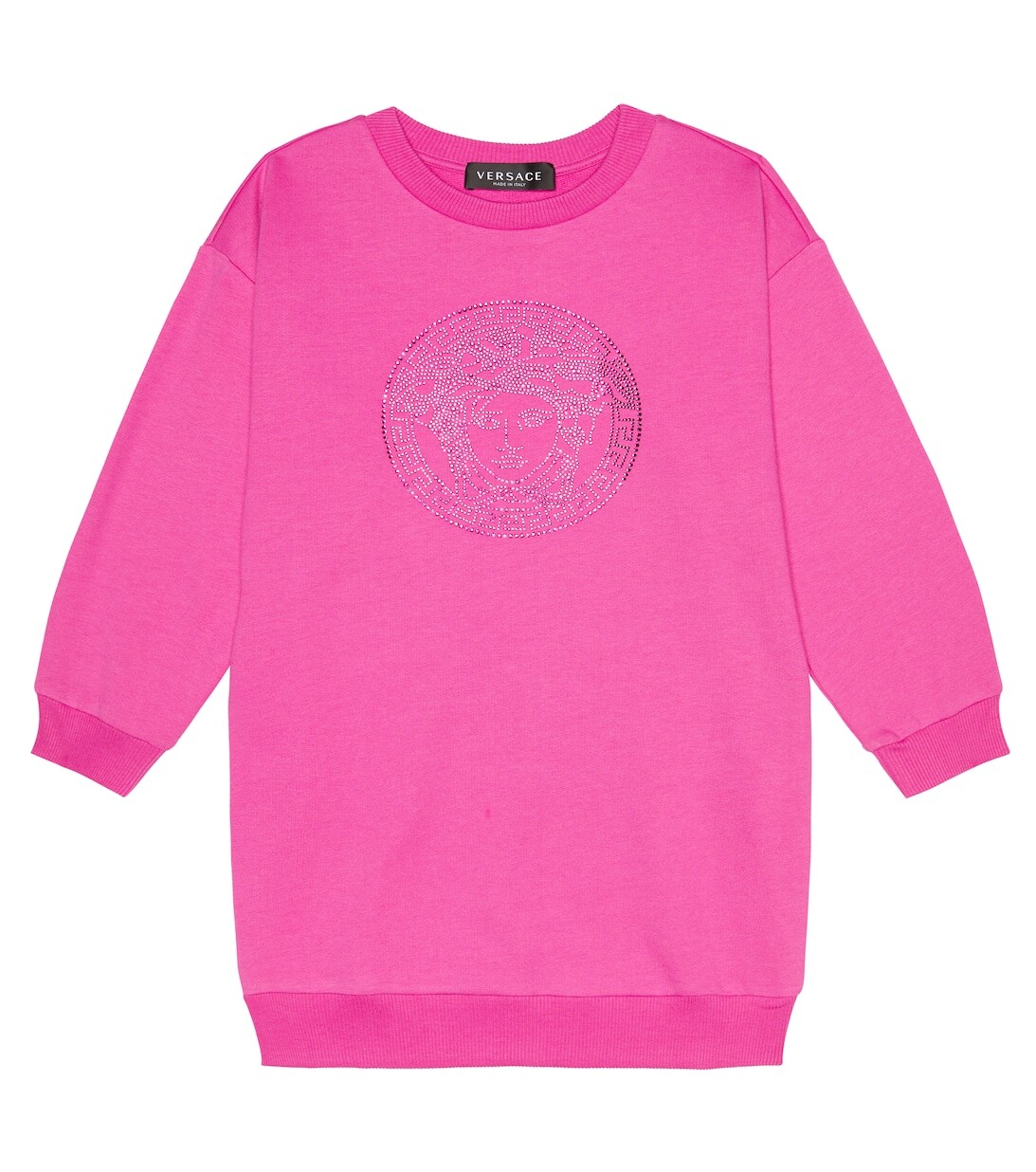 Платье-толстовка с декором Medusa из хлопка Versace, розовый
Платье-толстовка с декором Medusa из хлопка Versace, розовый