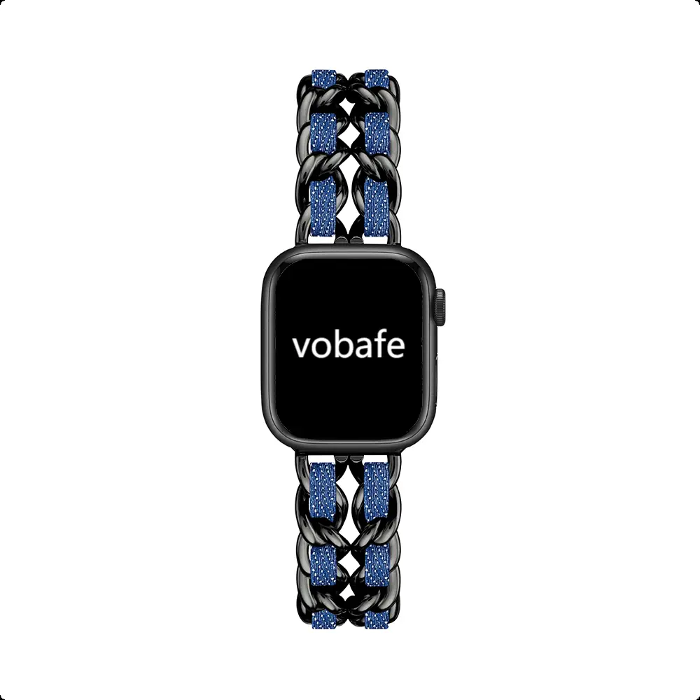 Vobafe Часы Strap Apple Compatibility Metal, Black with Light Denim
Vobafe Часы Strap Apple Compatibility Metal, Black with Light Denim