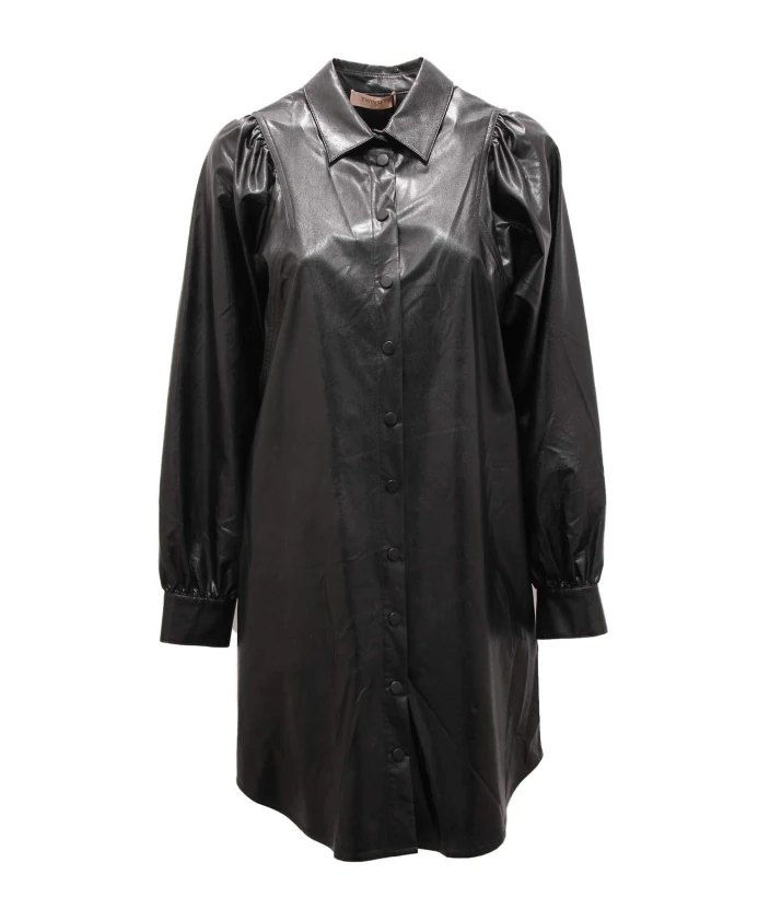 Эко-Кожаное платье из черной вискозы Twinset, черный
Эко-Кожаное платье из черной вискозы Twinset, черный