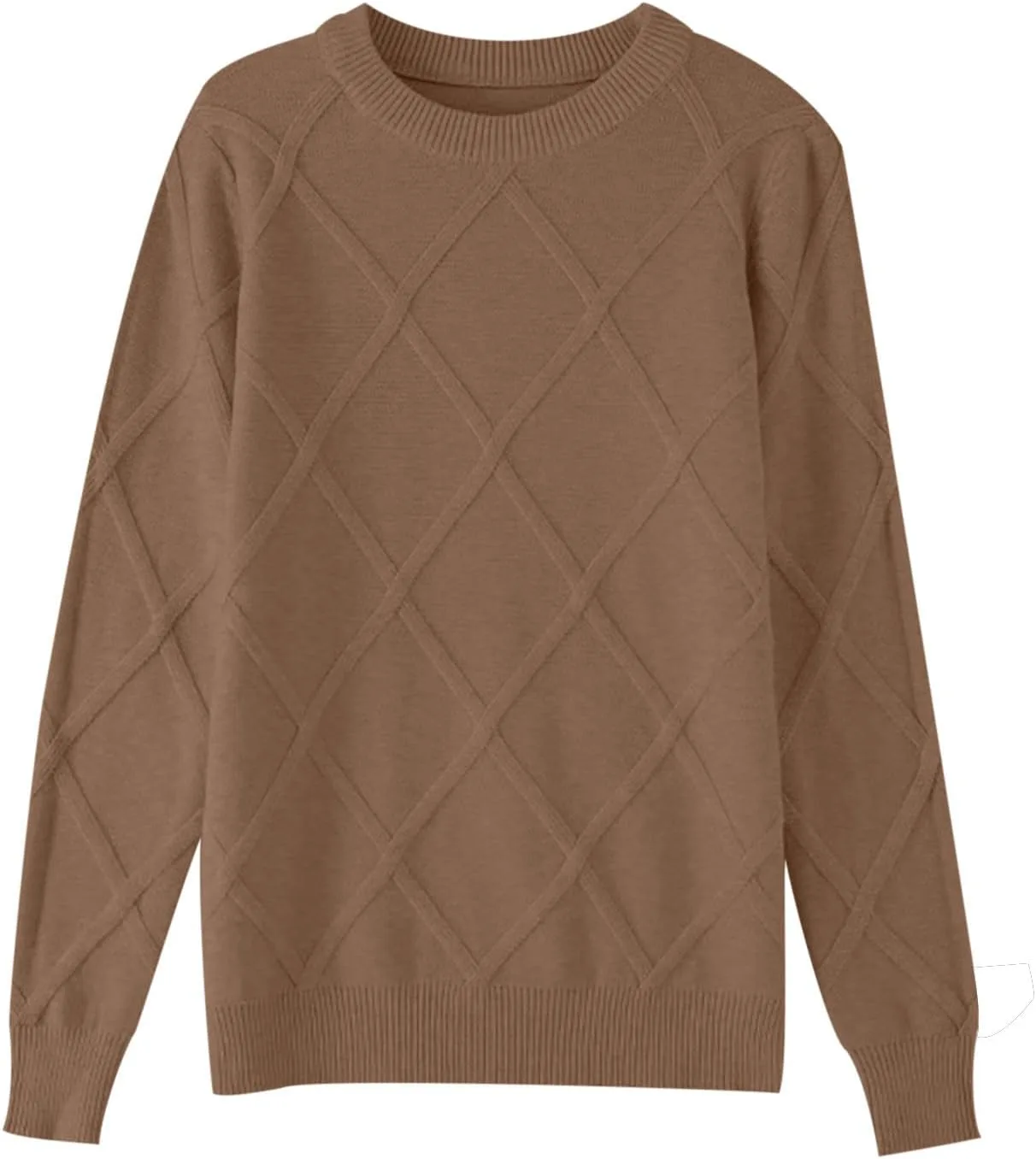 Мужской свитер с круглым вырезом, классический приталенный, однотонный
Мужской свитер с круглым вырезом, классический приталенный, однотонный