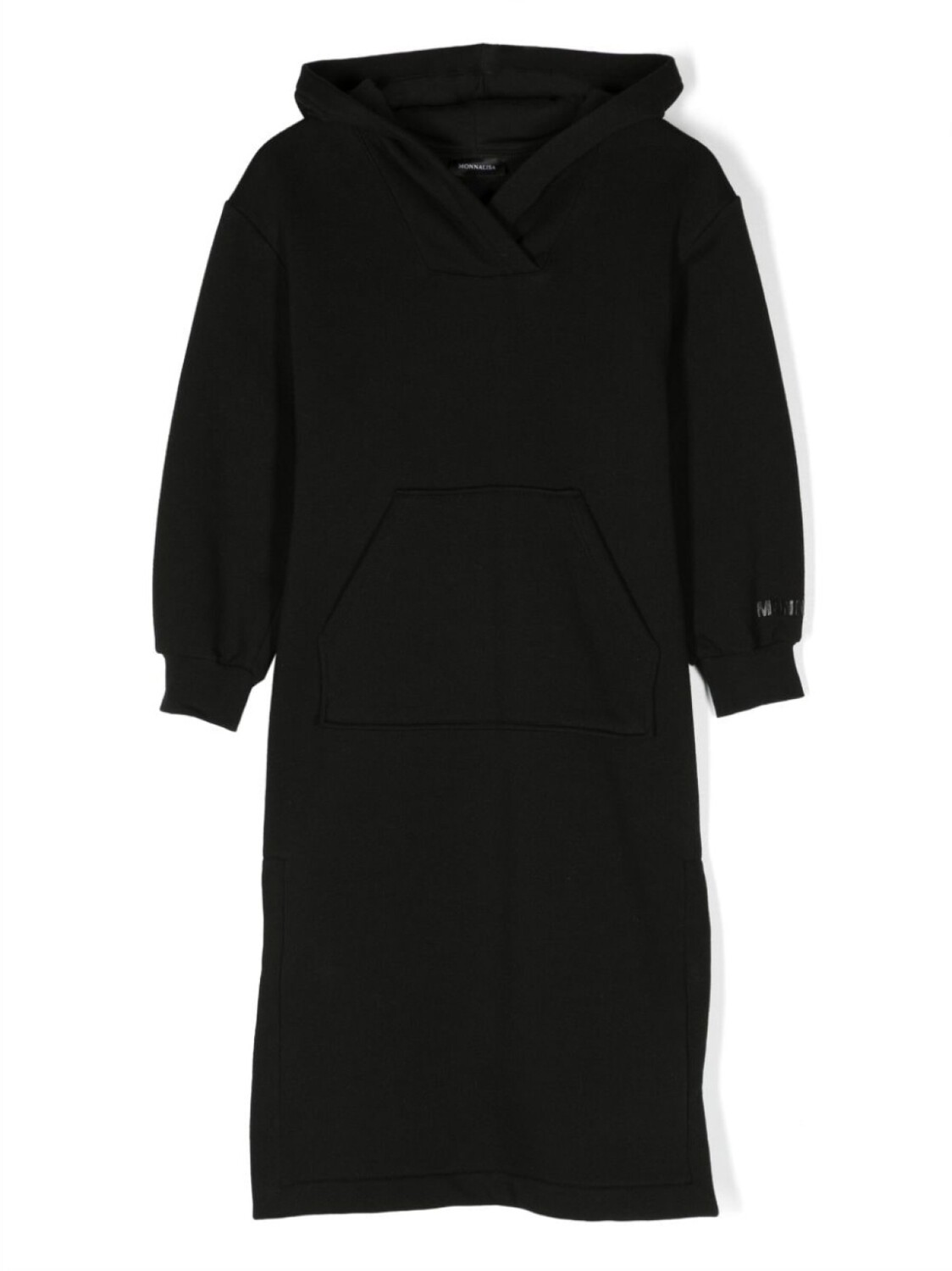 Monnalisa платье-худи с логотипом, черный 
Monnalisa платье-худи с логотипом, черный