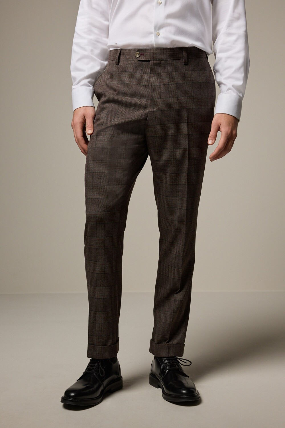 Клетка с отделкой брюки для костюма Next, коричневый
Клетка с отделкой брюки для костюма Next, коричневый