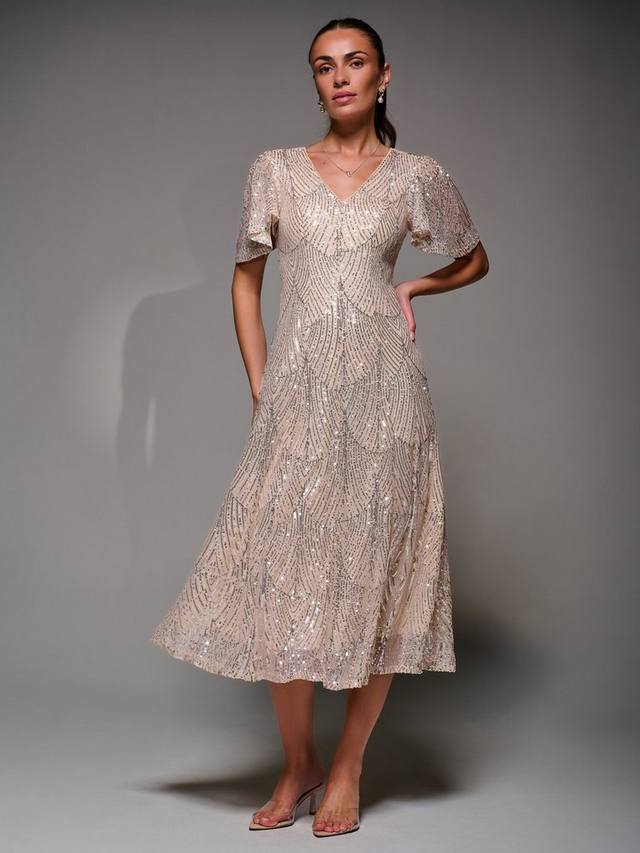 Платье с ангельскими рукавами и пайетками Jolie Moi, Beige/Silver
Платье с ангельскими рукавами и пайетками Jolie Moi, Beige/Silver