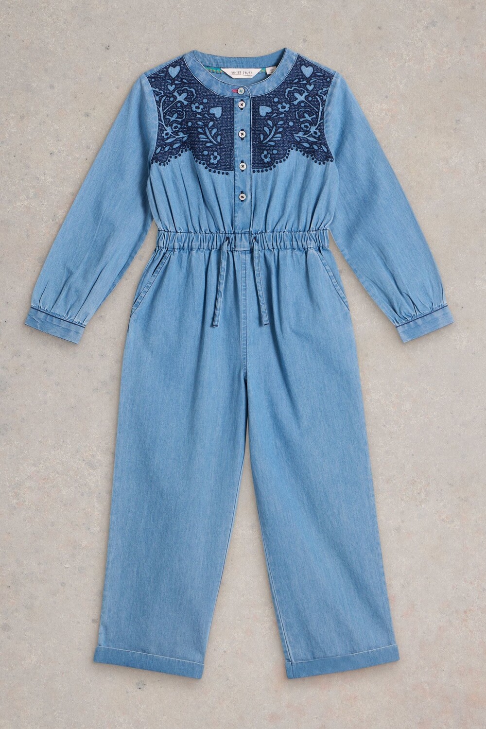 Комбинезон из 100% органического хлопка шамбре White Stuff, синий
Комбинезон из 100% органического хлопка шамбре White Stuff, синий