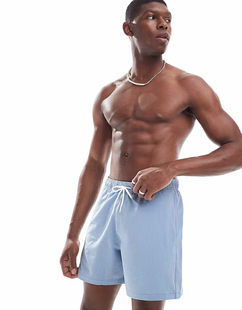 Плавки-шорты 6 дюймов в полоску, светло-голубого цвета Hollister
Плавки-шорты 6 дюймов в полоску, светло-голубого цвета Hollister