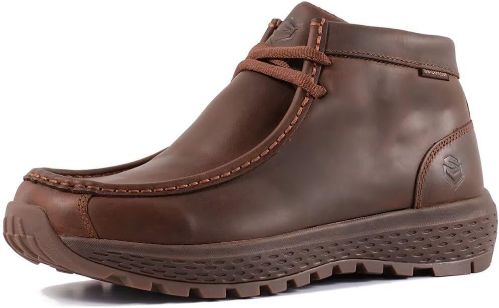 Мужские ботинки SUREWAY Chukka, легкие и прочные кожаные ботинки с носком-мокасином, модные для походов, вождения, Челси-ботинки для комфорта в любую погоду (офис, повседневная носка, нарядные), коричневый
Мужские ботинки SUREWAY Chukka, легкие и прочные кожаные ботинки с носком-мокасином, модные для походов, вождения, Челси-ботинки для комфорта в любую погоду (офис, повседневная носка, нарядные), коричневый