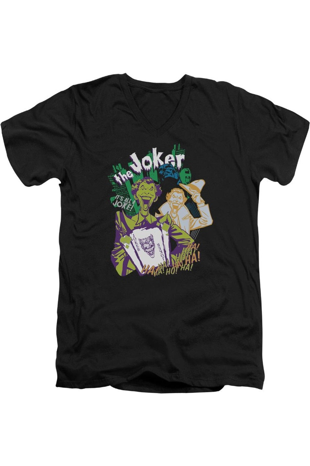 Футболка с коротким рукавом и V-образным вырезом для взрослых «Бэтмен, это все шутка» Gildan, черный
Футболка с коротким рукавом и V-образным вырезом для взрослых «Бэтмен, это все шутка» Gildan, черный