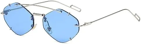 Солнцезащитные очки без оправы с многоугольной формой для женщин, очки с переносицей в стиле ретро, солнцезащитные очки с защитой от УФ-излучения UV400 MTZJH, Blue
Солнцезащитные очки без оправы с многоугольной формой для женщин, очки с переносицей в стиле ретро, солнцезащитные очки с защитой от УФ-излучения UV400 MTZJH, Blue