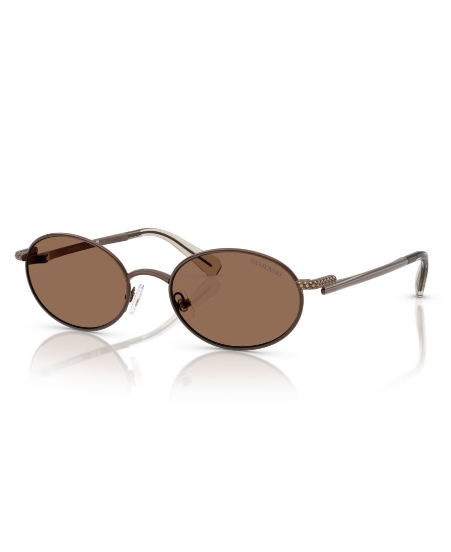 Женские овальные солнцезащитные очки, SK7033 Swarovski, Brown, Brown
Женские овальные солнцезащитные очки, SK7033 Swarovski, Brown, Brown
